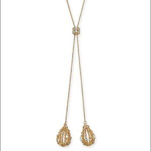 INC new Crystal Bulb Lariat Necklace